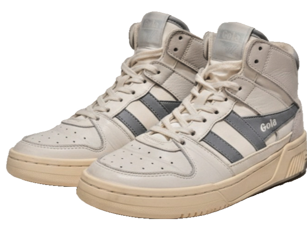Gola High Top Sneakers Womens Size 6 blue Cream Leather Casual Retro